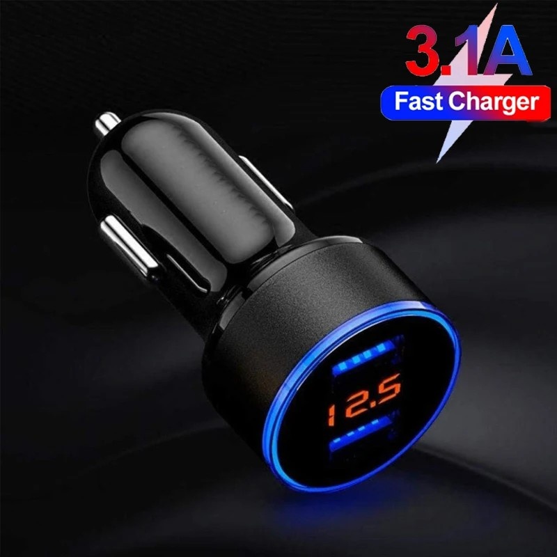 Carregador de Carro USB Turbo: iPhone e Android
