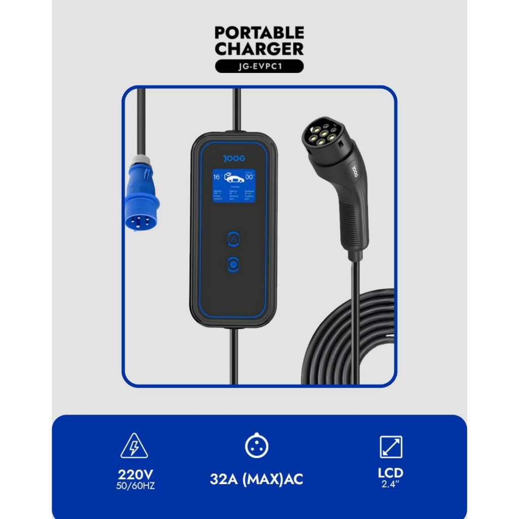 Carregador EV Joog TP2 7kW: Carregue seu Carro Elétrico!