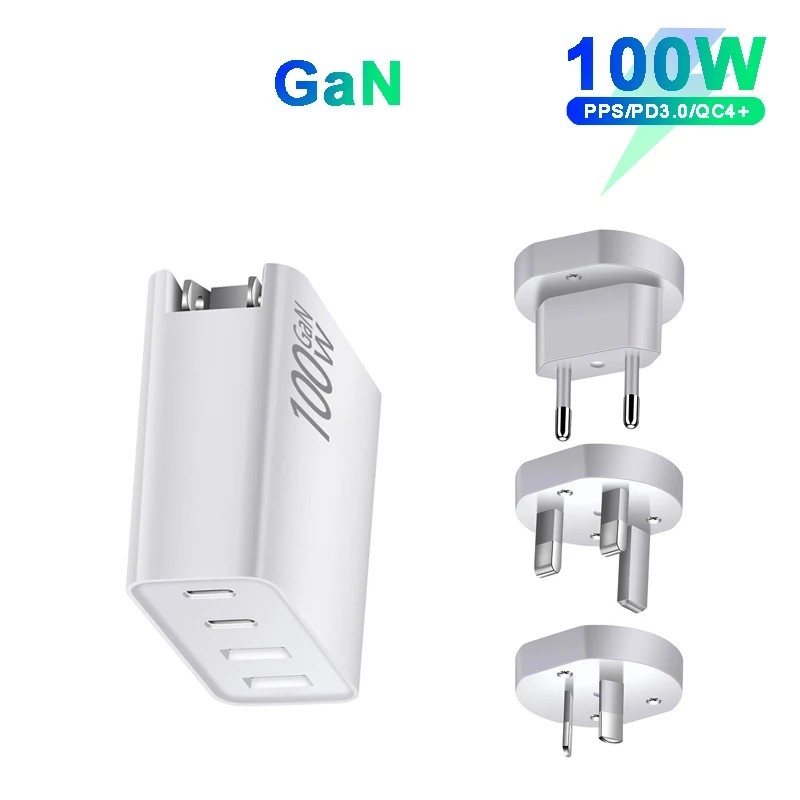 Carregador GaN 100W: Potência Rápida e Compacta