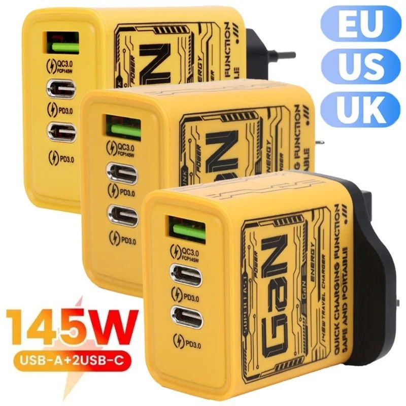 Carregador GaN 145W: Power Up Rápido!