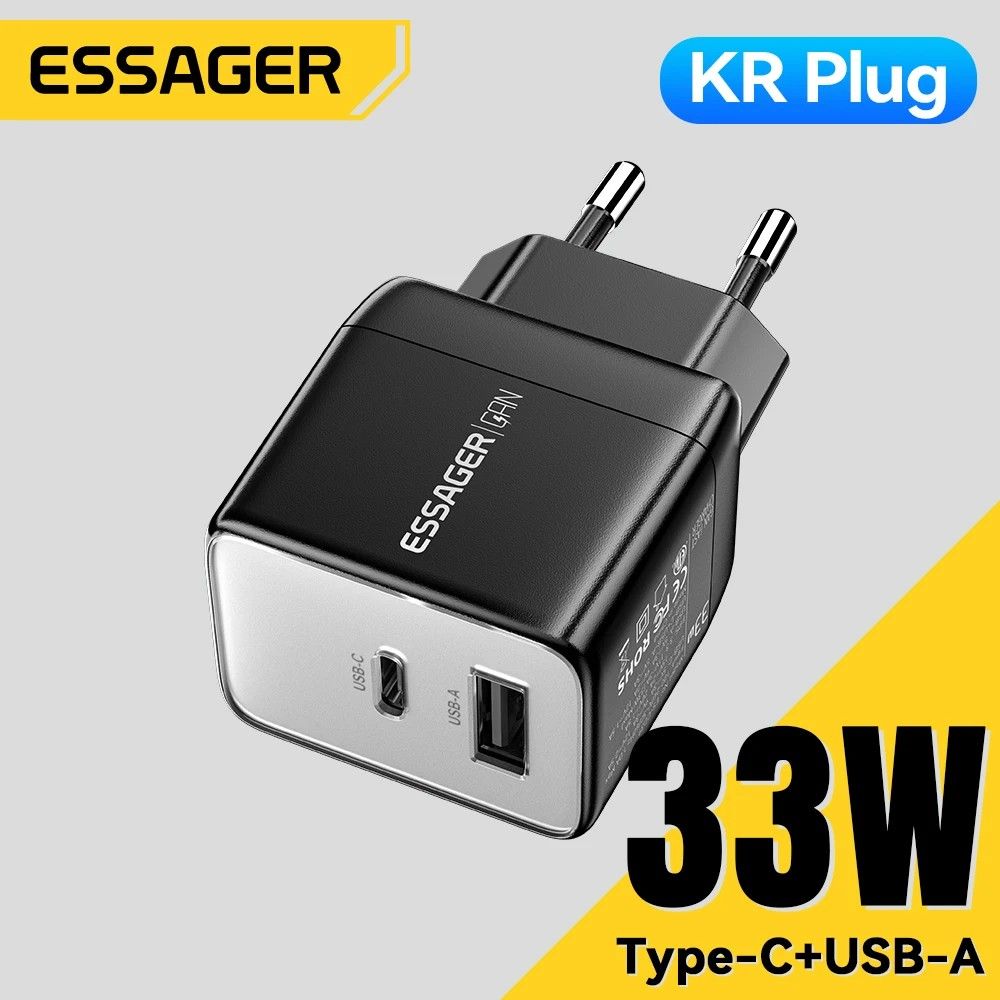 Carregador GaN 33W Essager: Turbo para Seus Dispositivos!