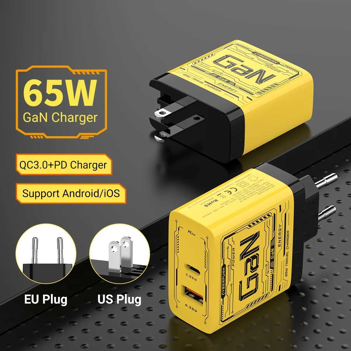 Carregador GaN 65W Gopala: Turbo para Seus Dispositivos!