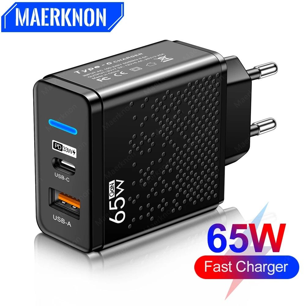Carregador GaN 65W USB-C: Turbo para Seus Dispositivos!