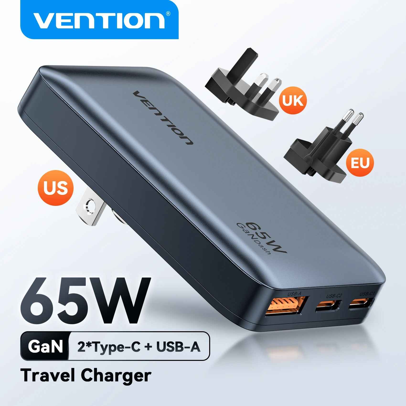 Carregador GaN 65W Vention: Turbo e Compacto!