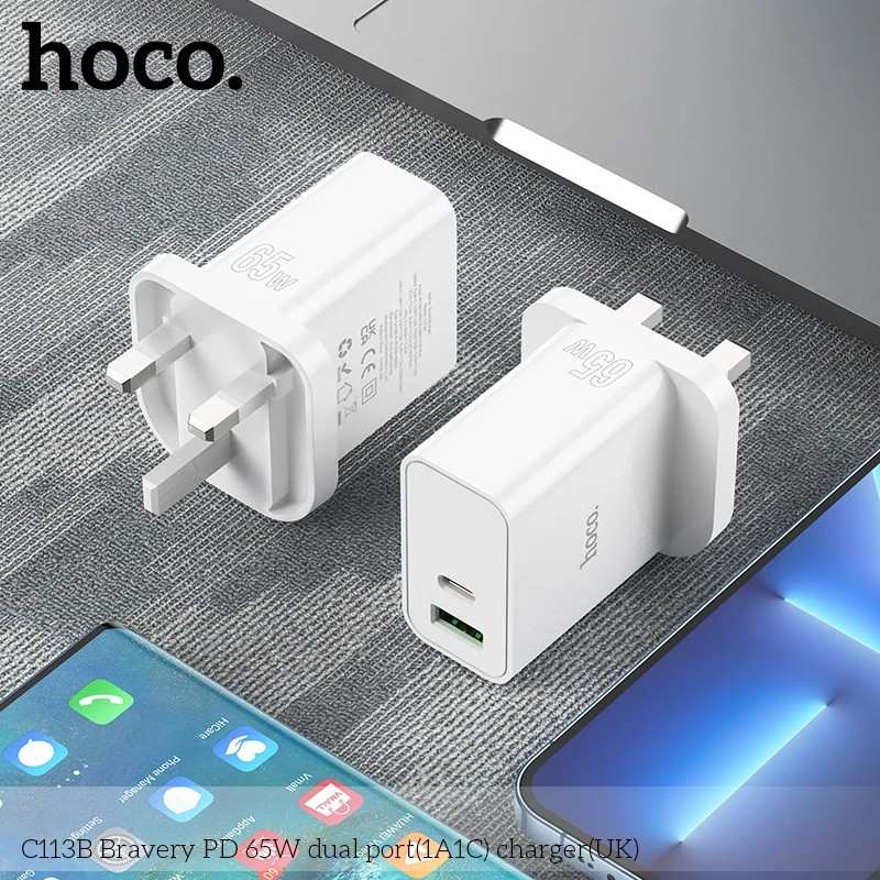 Carregador HOCO C113B 65W: Turbo para seu iPhone!