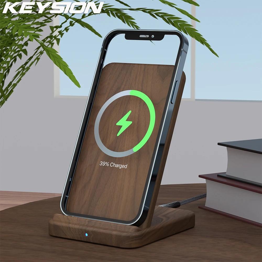 Carregador Qi Wireless KEYSION 15W: Rápido e Elegante