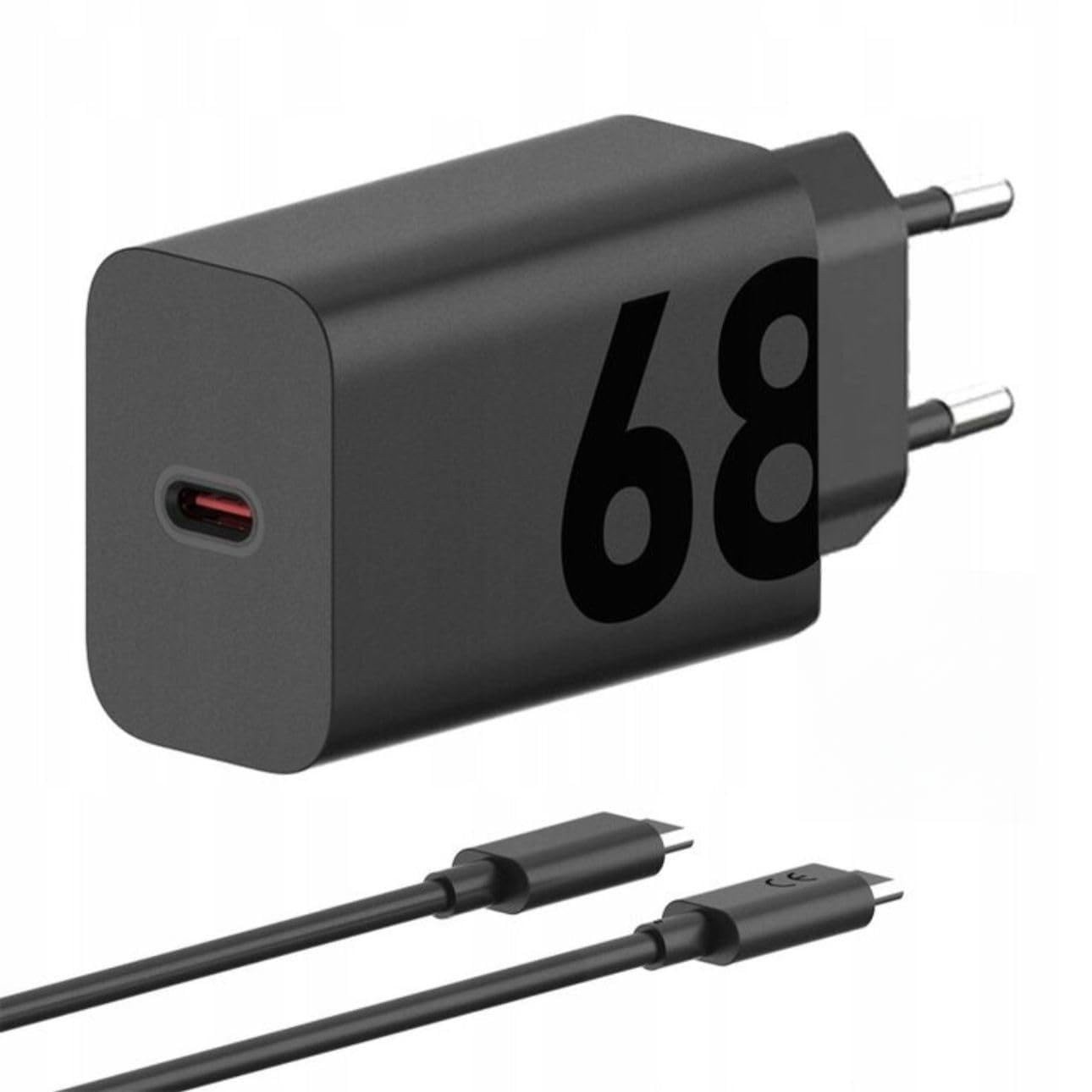 Carregador Turbo 68W USB-C GaN: Potência Super Rápida para Seus Dispositivos