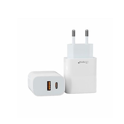 Carregador Rápido 25W iTrend: USB-C + USB-A