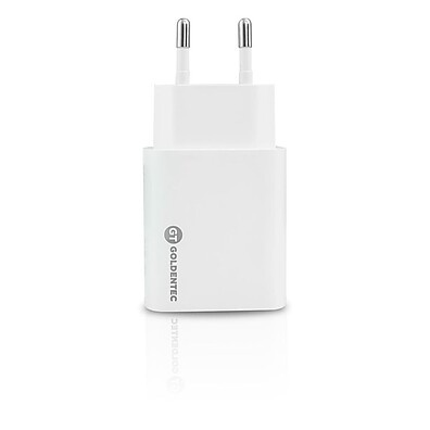 Carregador Rápido Goldentec 20W: USB-C + USB 3.0