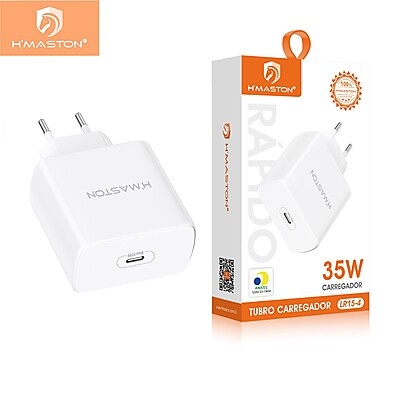 Carregador Turbo 35W H'maston: Carga Rápida USB-C