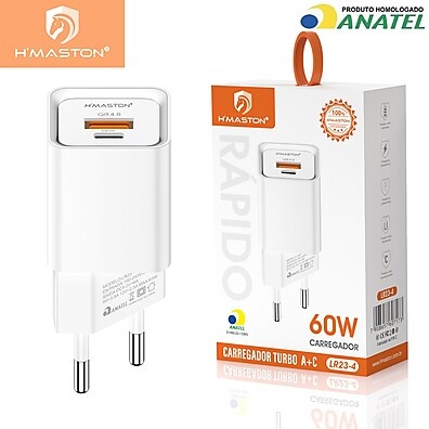Carregador Turbo H'maston LR23-4 30W USB-C PD e QC4.0