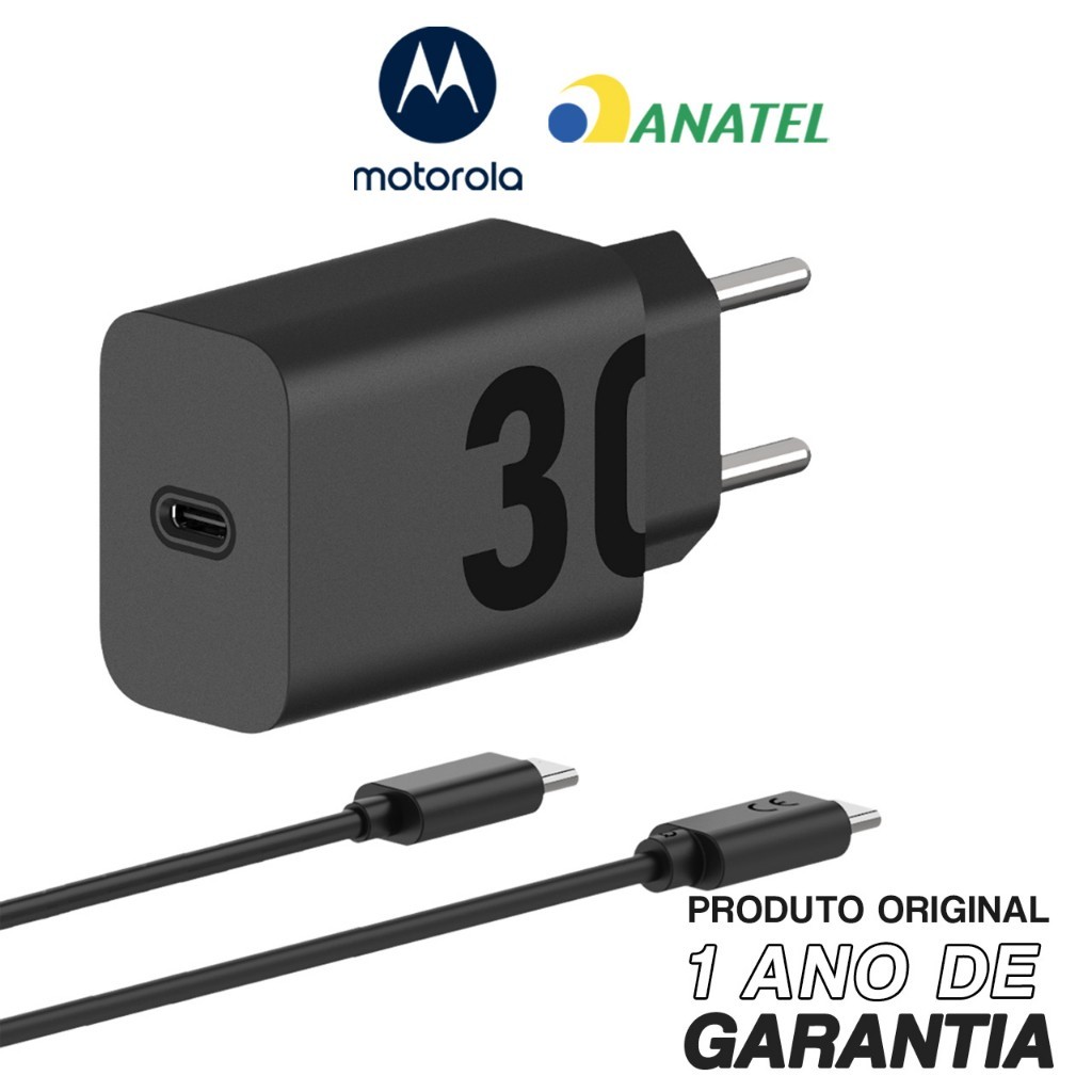 Carregador Turbo Power Motorola 30W: Carga Rápida!