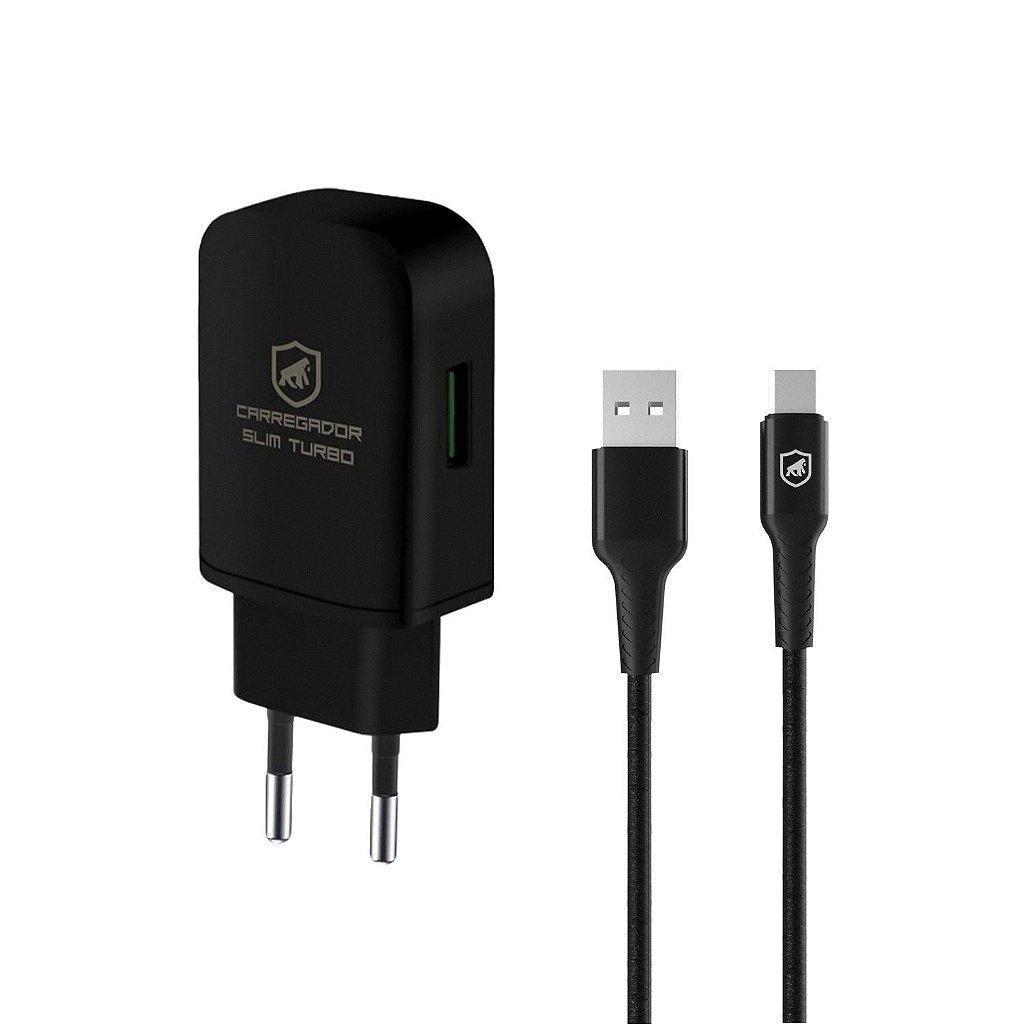 Carregador Turbo Slim: Rápido, Durável e Versátil