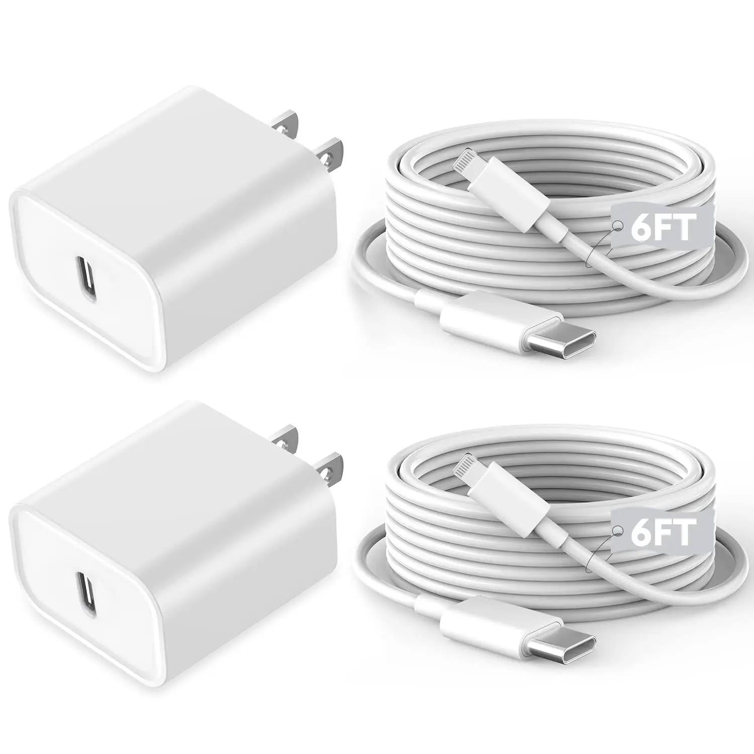 Carregador USB-C 20W Rápido (2 Unidades)