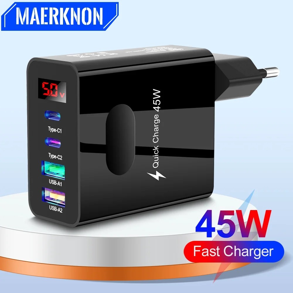 Carregador USB-C 45W: Power Delivery Rápido!