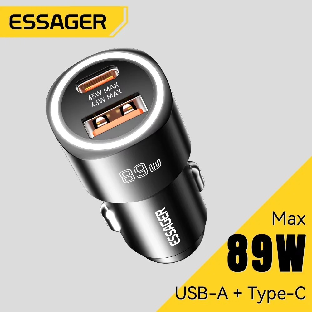 Carregador USB-C Essager 89W: Carga Super Rápida!