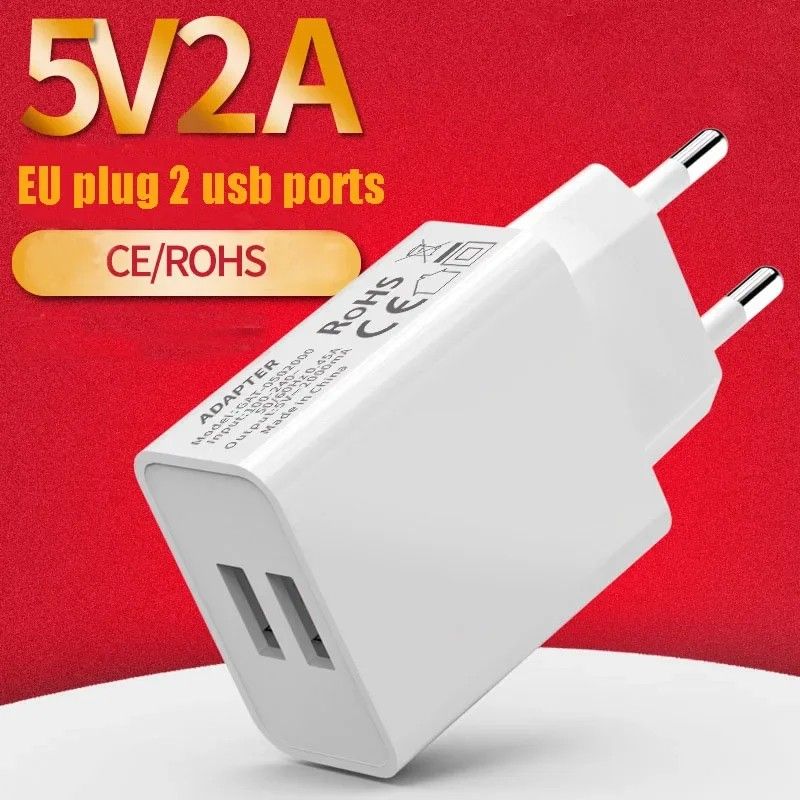 Carregador USB Duplo 2A – Celular iPhone e Samsung