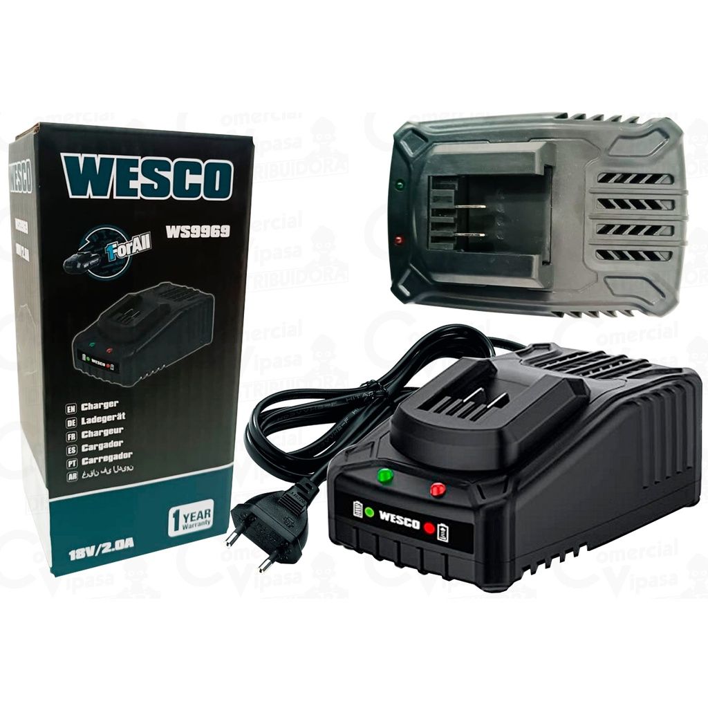 Carregador Wesco WS9969 18V: Potência e Rapidez!