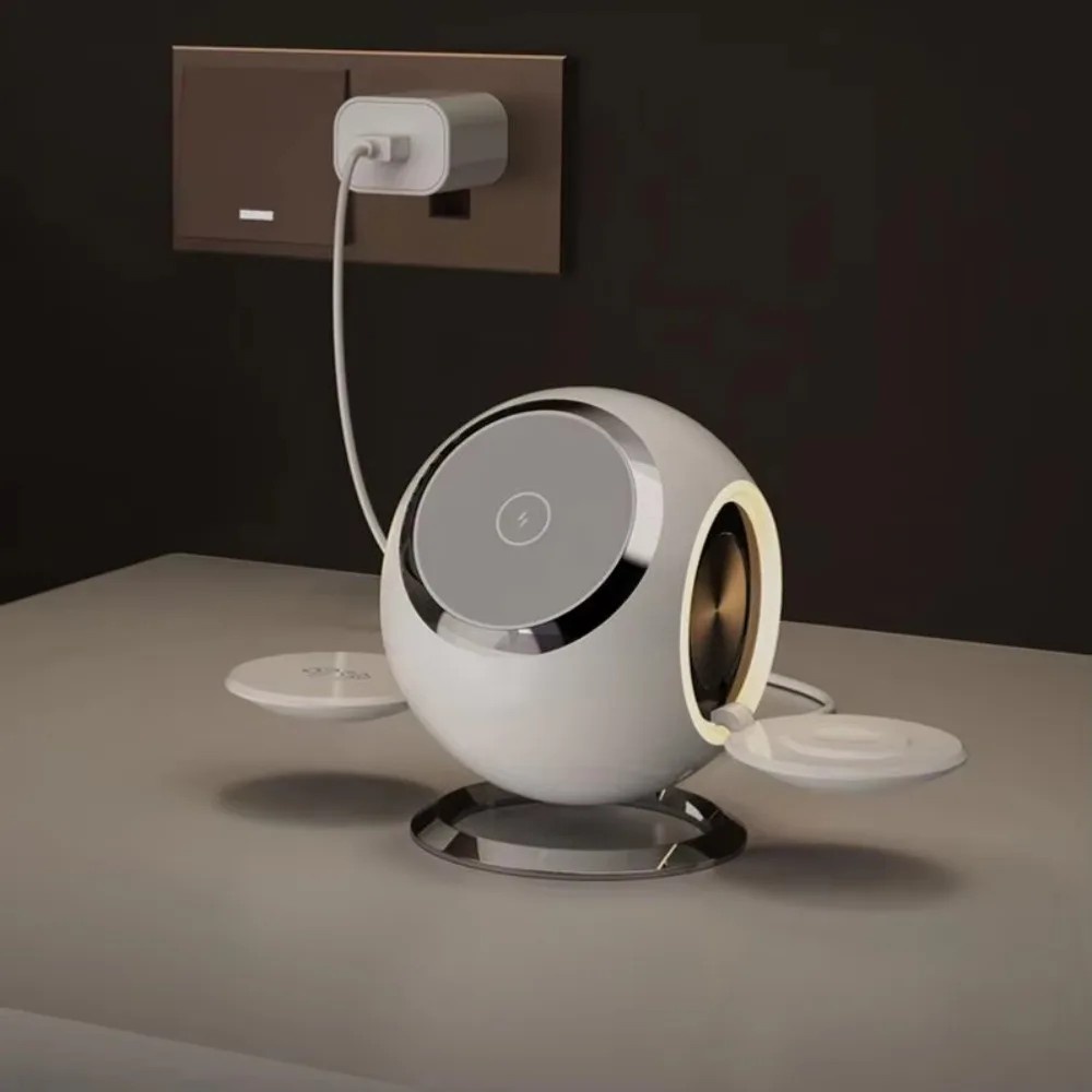 Carregador Wireless 3 em 1: Base Desk com LED