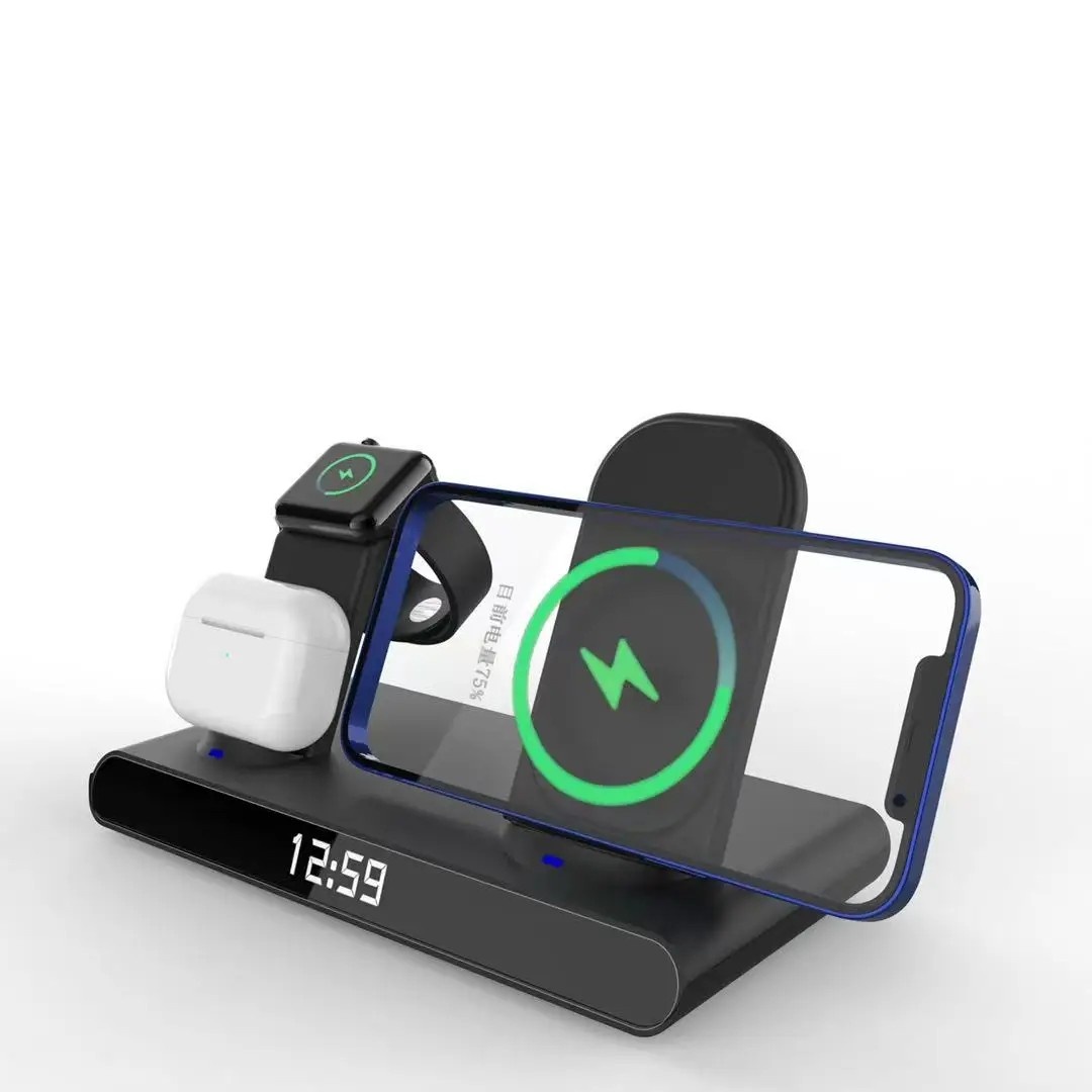 Carregador Wireless 3 em 1: Relógio, Celular e Mais!