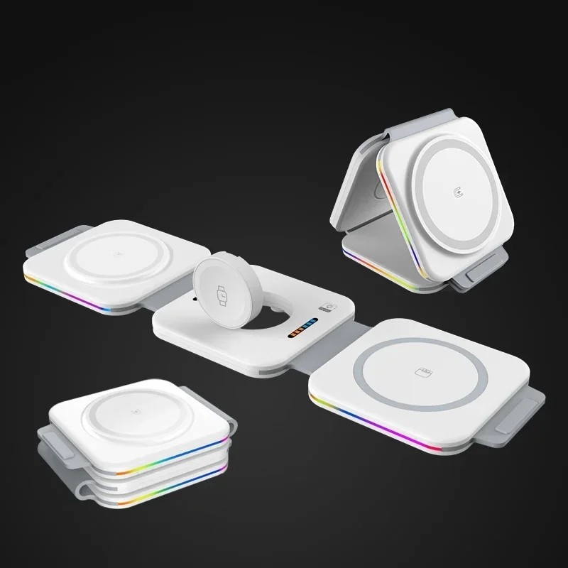 Carregador Wireless 3x1: Celular, Relógio e Fone