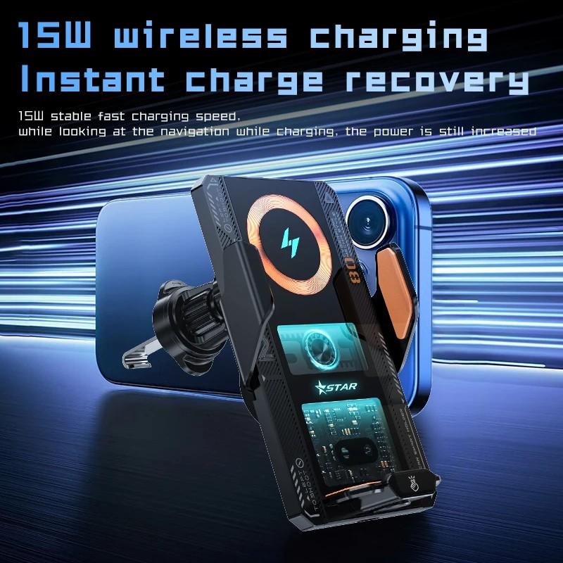 Carregador Wireless Automotivo 15W: Carregue Fácil!
