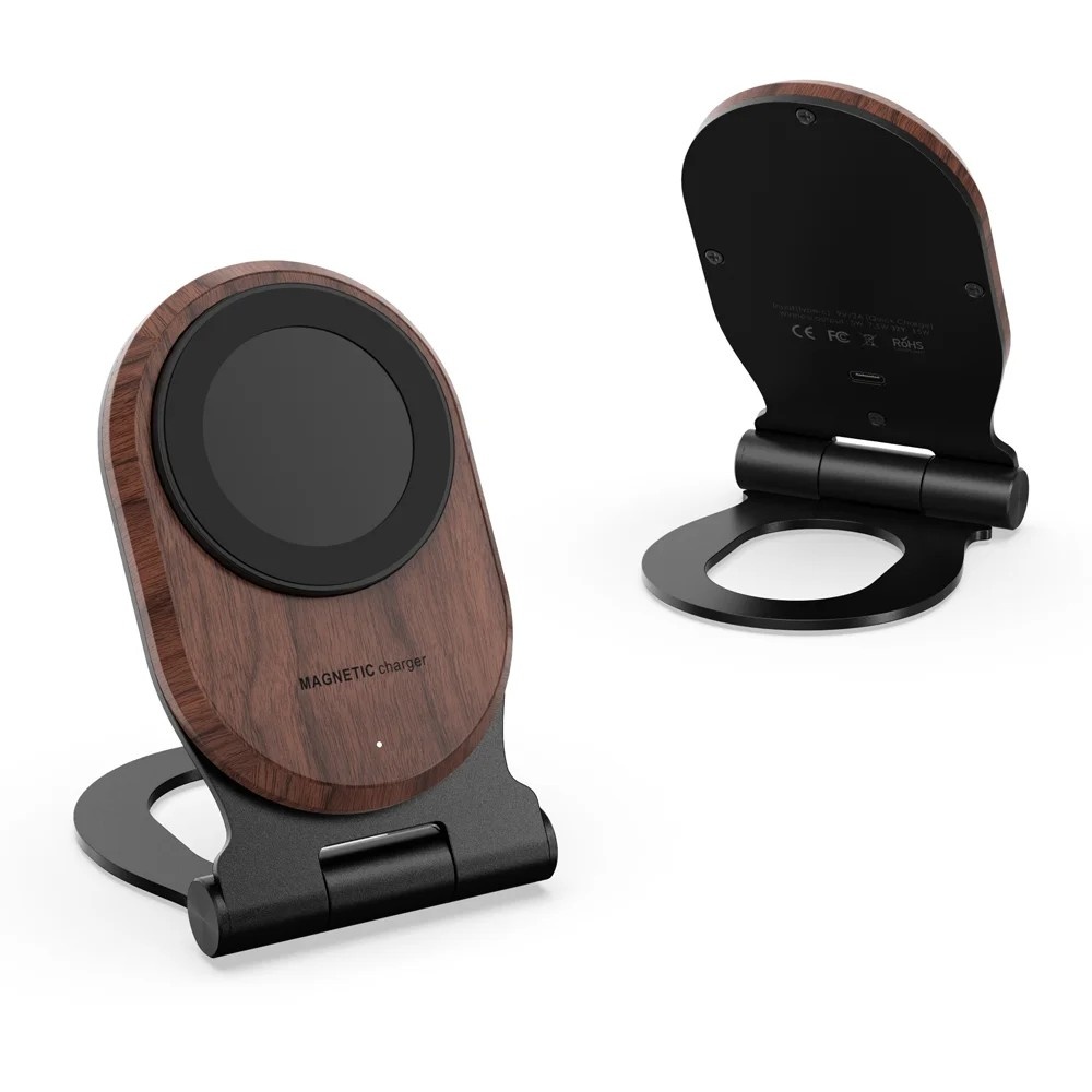 Carregador Wireless de Madeira 15W