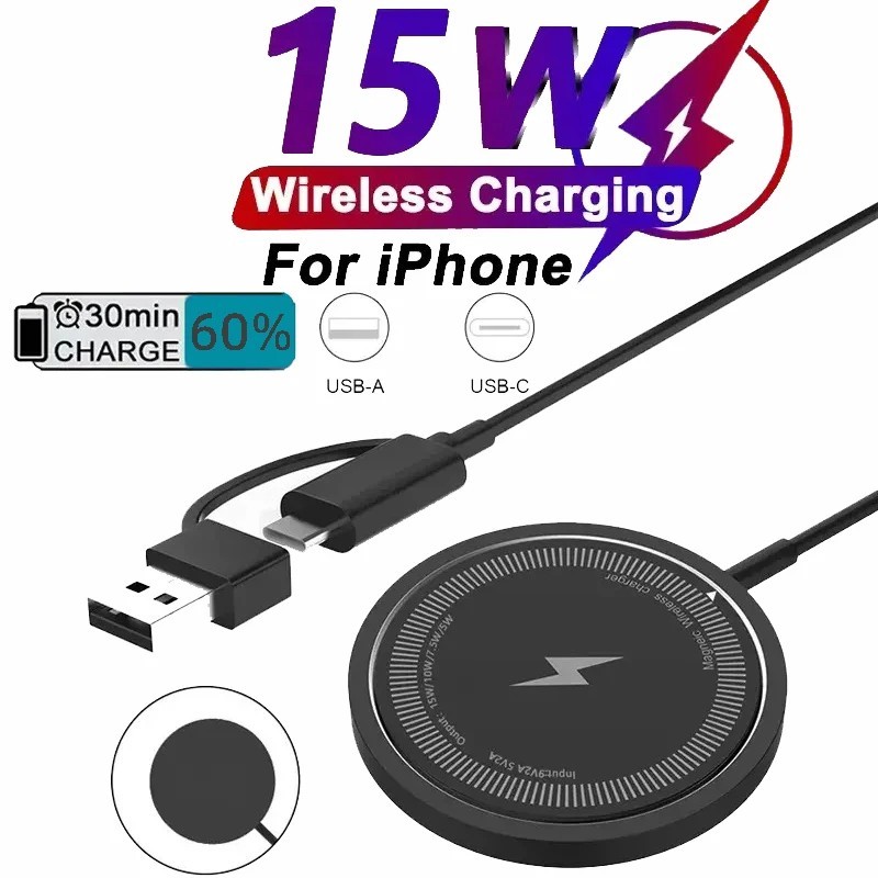 Carregador Wireless Magnético 15W: Turbine seu iPhone!