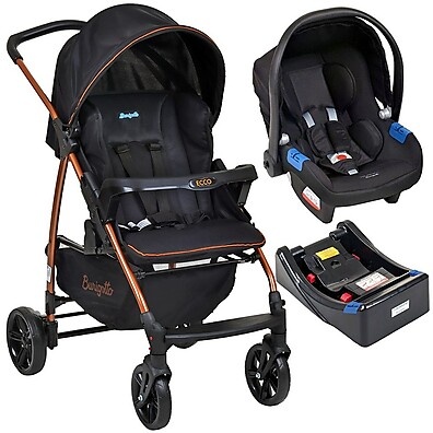 Carrinho com Bebê Conforto Burigotto Ecco: Segurança e Conforto em 1 Kit