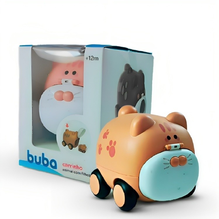 Carrinho de Brinquedo Buba: Aventura Animal Rosa!