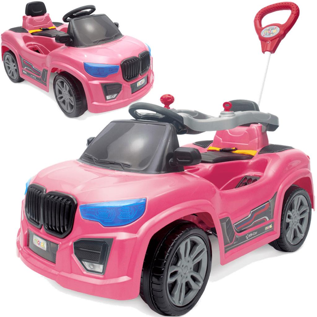 Carrinho de Passeio e Pedal Infantil Maral BM Car Rosa - Até 30kg