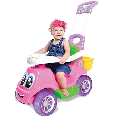 Carrinho de Passeio Little Truck Menina – 2 em 1 com Empurrador