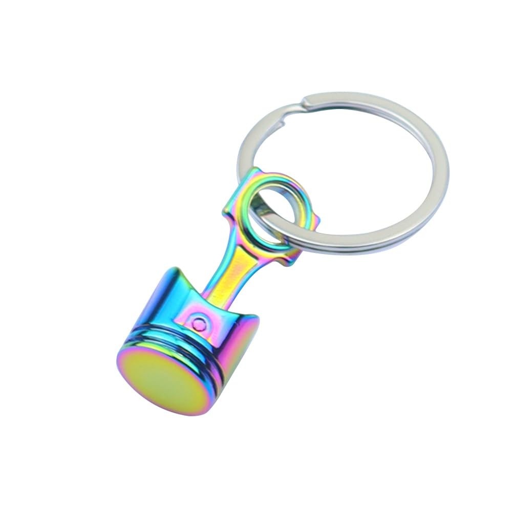 Chaveiro acessório de modificação de carro de peça única - Design de pistão, 3 opções de cores disponíveis, Cor, tamanho �nico