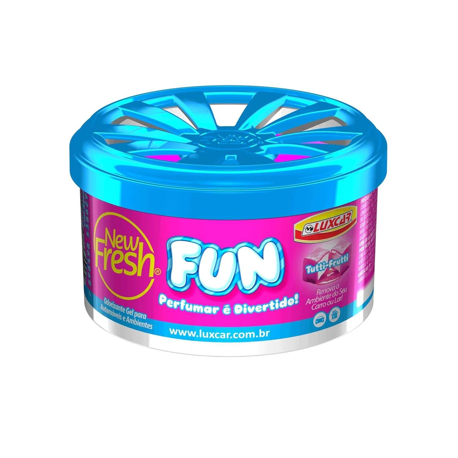 Luxcar Odorizante New Fresh Gel Fun Tutti-Fruti: Frescor Divertido para Seu Carro