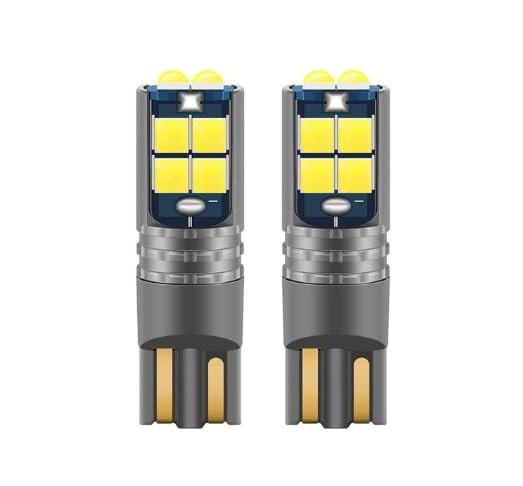 Ilumine seu Carro com Lâmpada LED T10 Canbus 10 SMD 3030 6000K Branco - Par