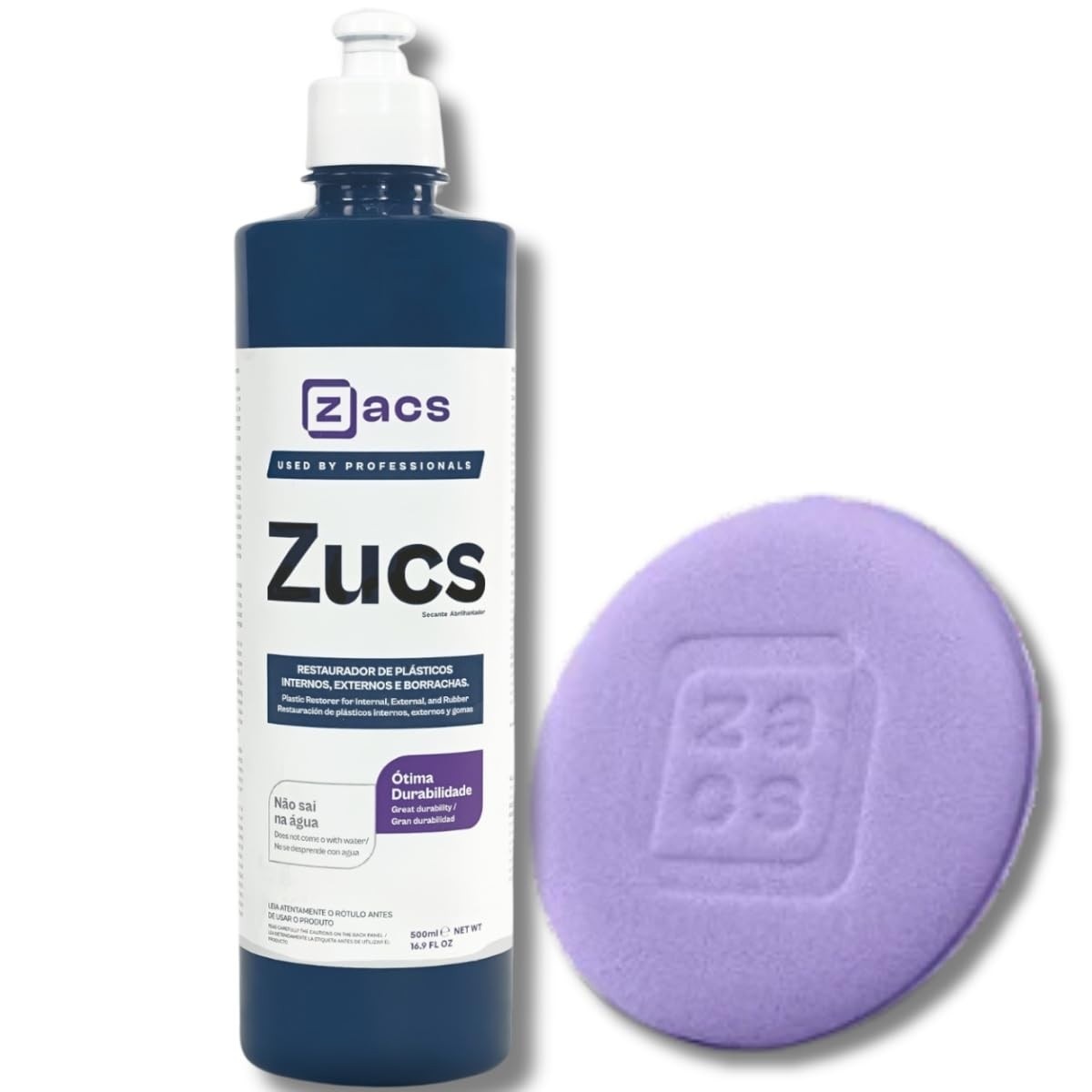 Zucs Restaurador Plástico Interno e Externo: Renove seu Carro com Brilho Duradouro + Aplicador