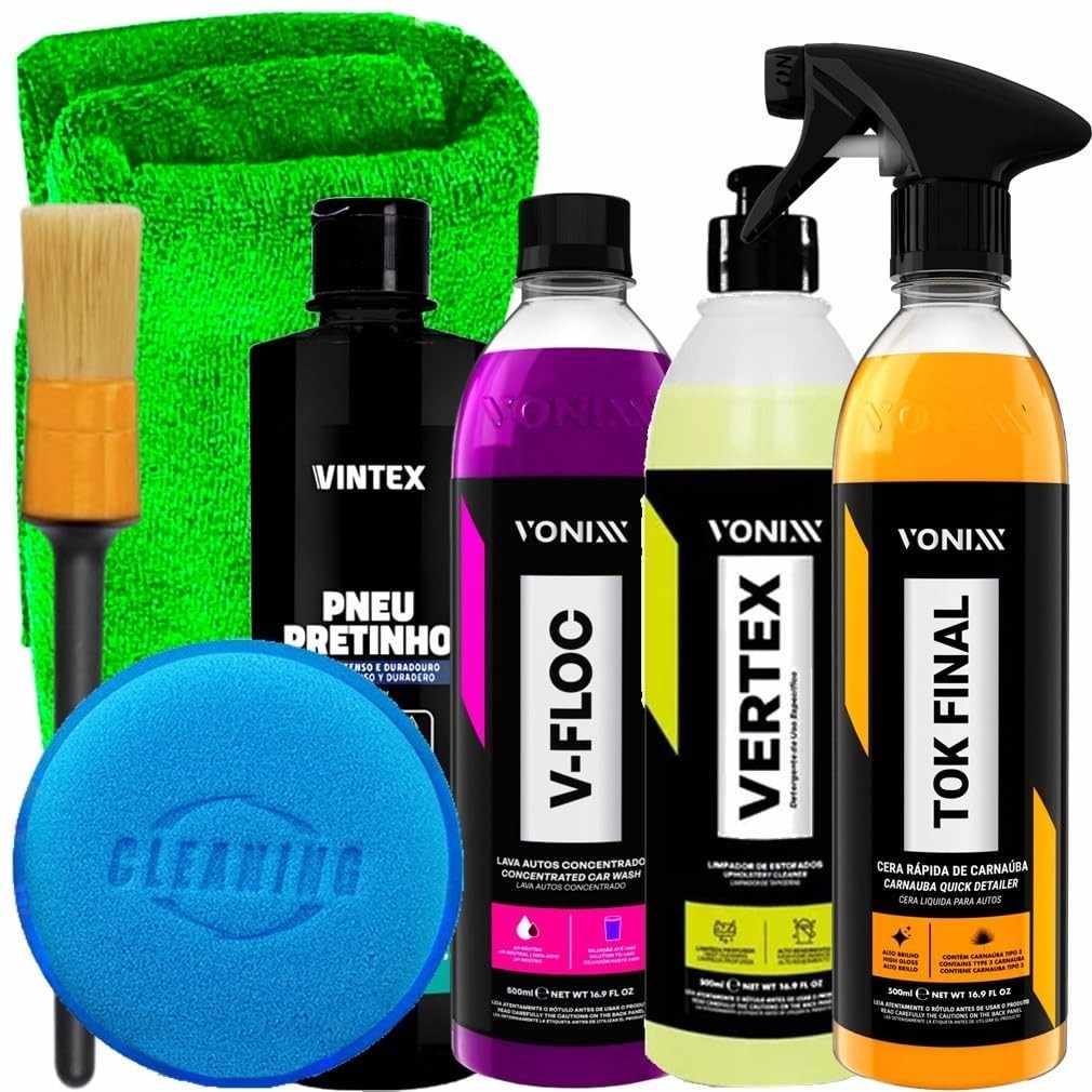 Kit Completo Vonixx e Karbox: Limpeza e Brilho Impecável para Seu Carro