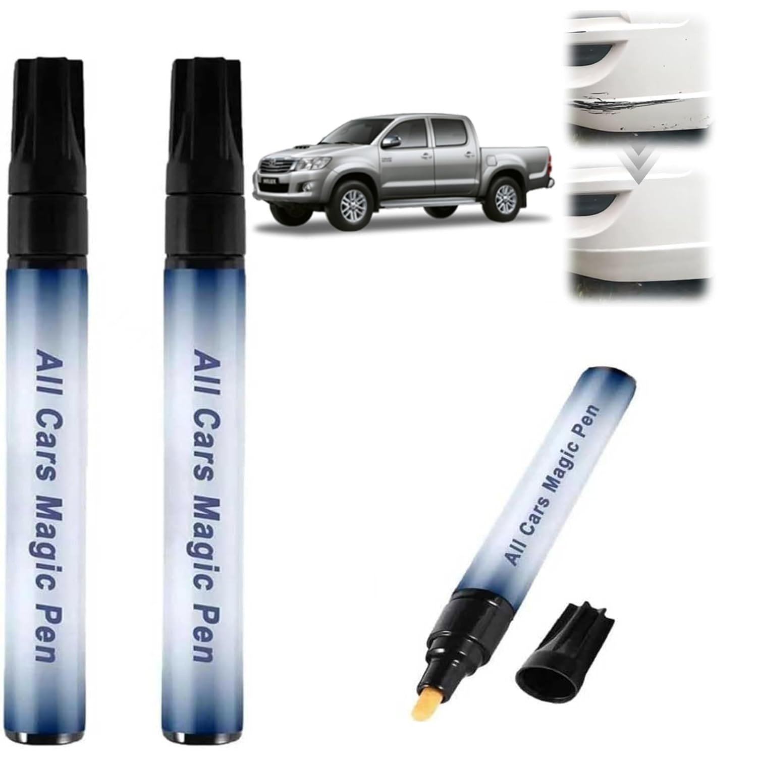 Caneta removedora de arranhões de carro – Caneta mágica para todos os carros, caneta de tinta de retoque à prova de intempéries para pequenos arranhões transparentes, correção rápida, serve para todas