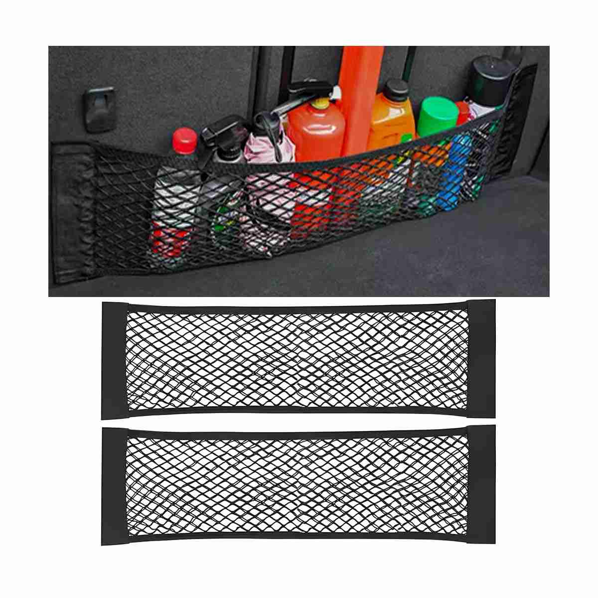Organizador de Porta-Malas Mandark: Rede de Carga Elástica para Carro (2 Peças)