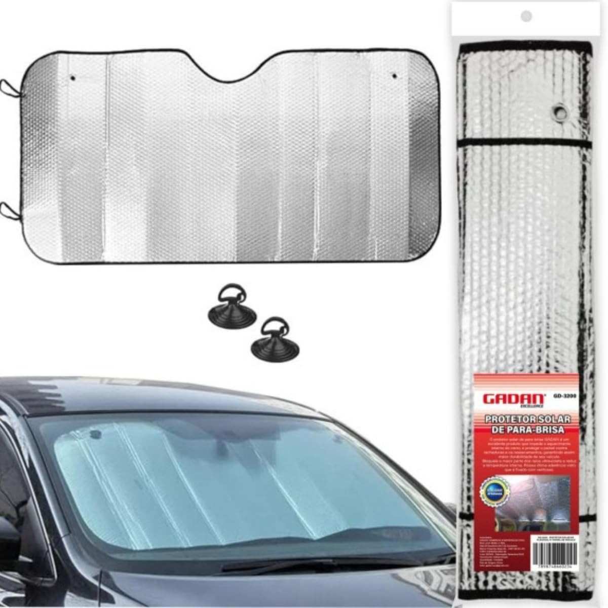 Protetor Solar Universal para Carro Clássico - Proteção Essencial 127x60cm