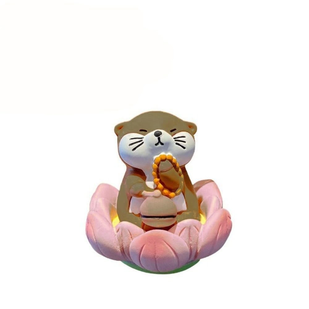Decoração de Mesa em Resina com Estilo Buda Capivara - Figura Criativa para Escritório e Carro