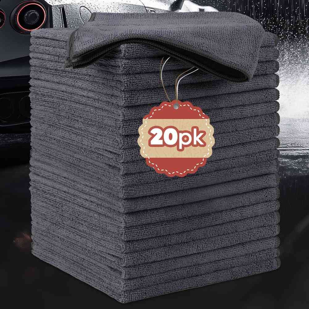 Pacote com 20 Panos de Microfibra Ultra Macios 28x28cm - Absorventes e Sem Fiapos para Carro e Casa