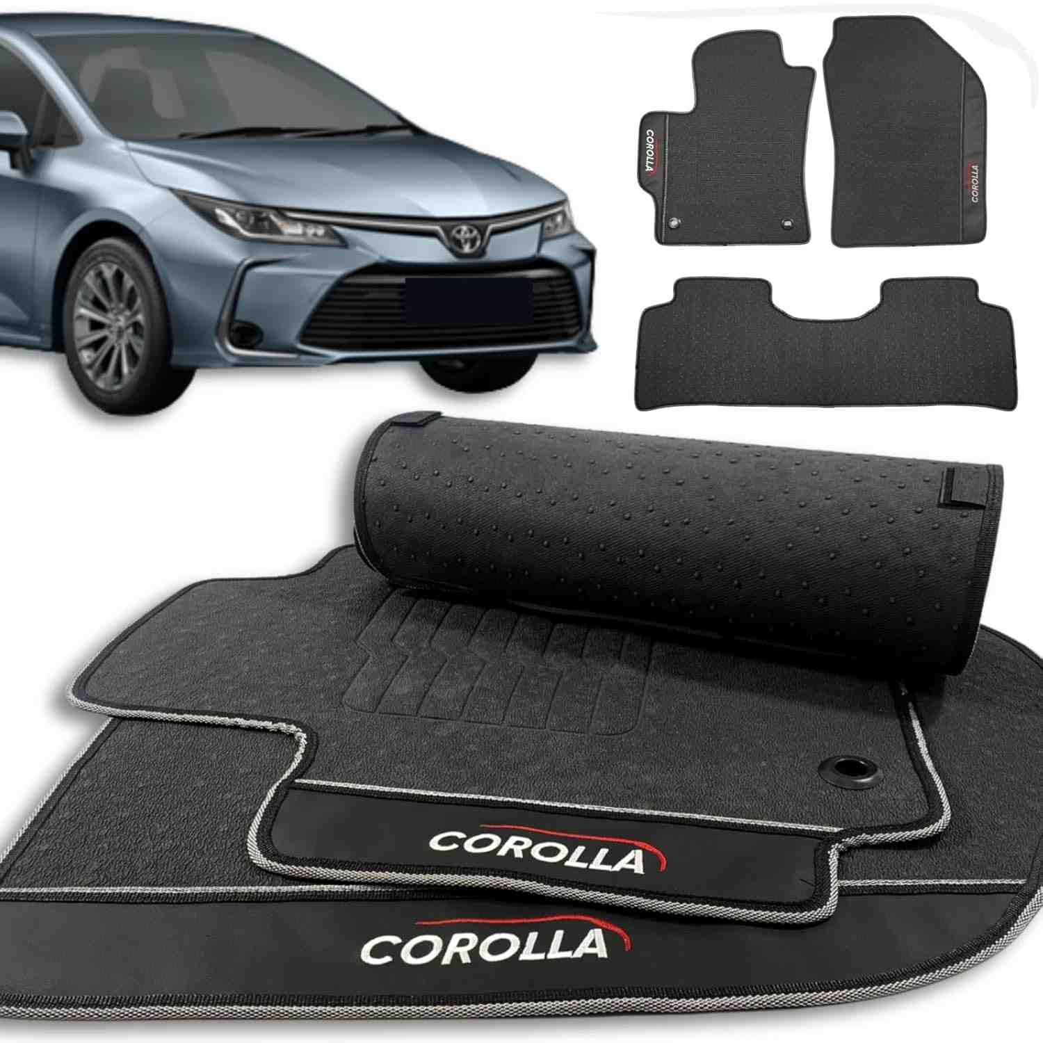 Tapete Borracha Corolla 2020-2025: Proteção Premium para Seu Carro