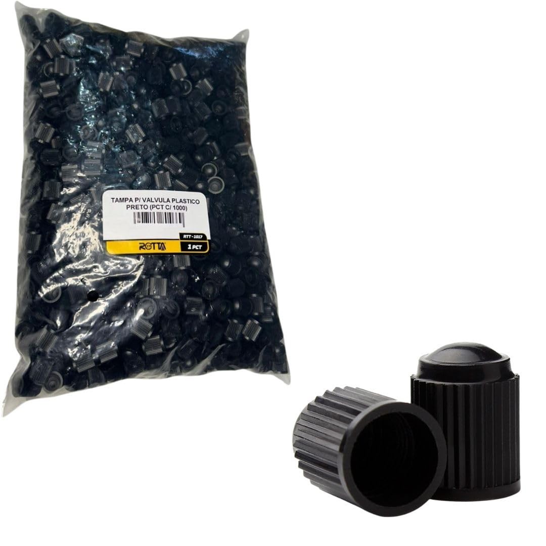 Kit 1000 Tampas Protetoras para Bico de Pneu - Preto | Carro e Moto
