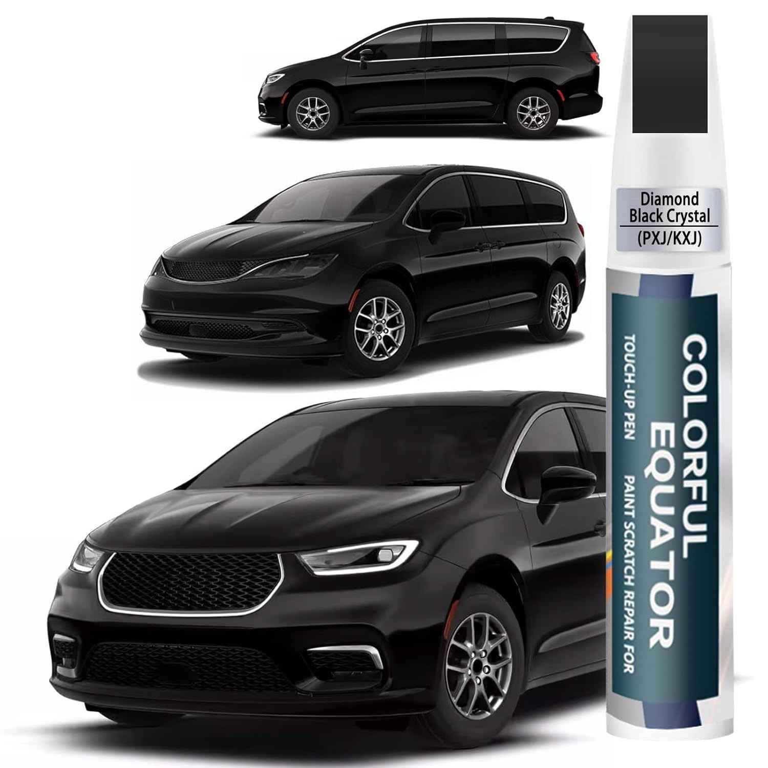 Tinta Retoque Carro Diamond Black Crystal (PXJ/KXJ) para Chrysler - Reparo Rápido de Arranhões