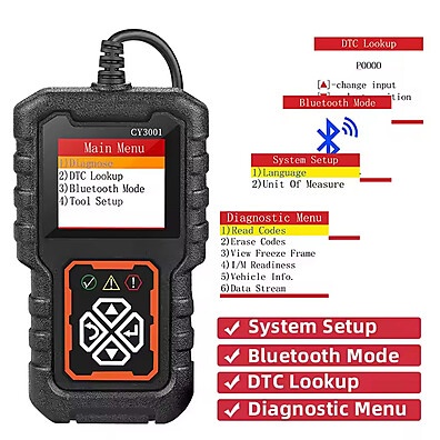 CY3001: Scanner Automotivo OBD2 – Diagnostique Seu Carro!