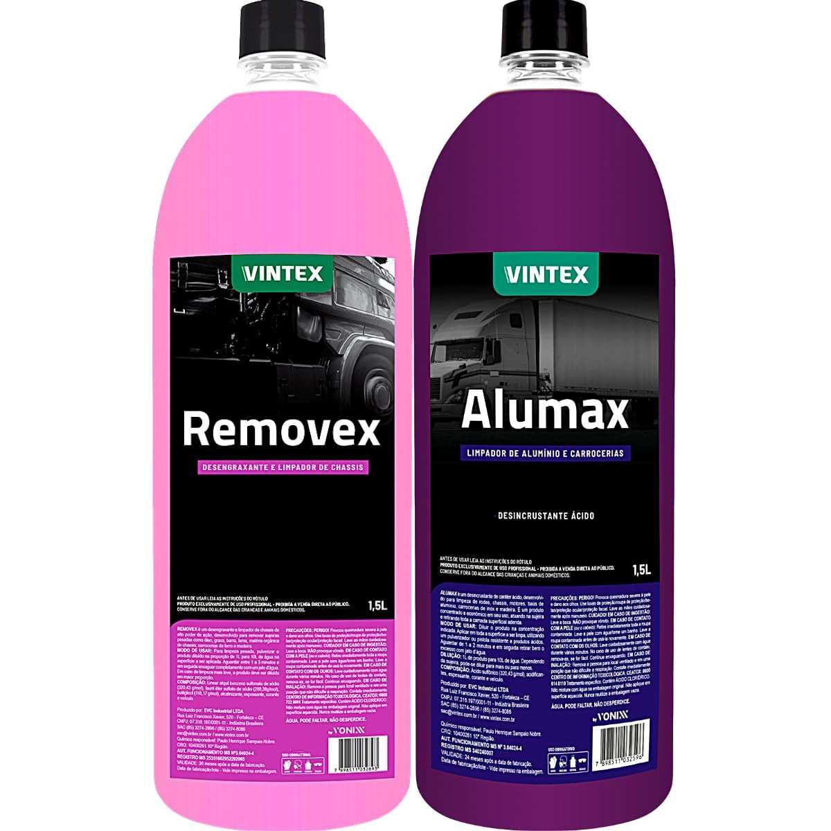 Kit Limpeza Automotiva Alumax Removex 1,5L - Chassi, Carroceria e Baús