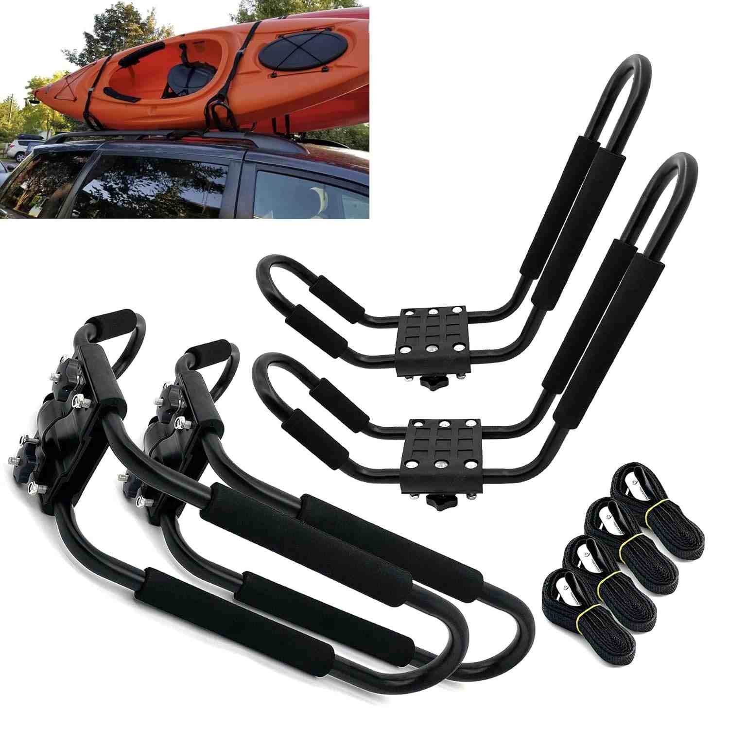 Suporte de Teto para Caiaque Taelakeni: Transporte Seguro e Universal para Carros e Barras de Carga