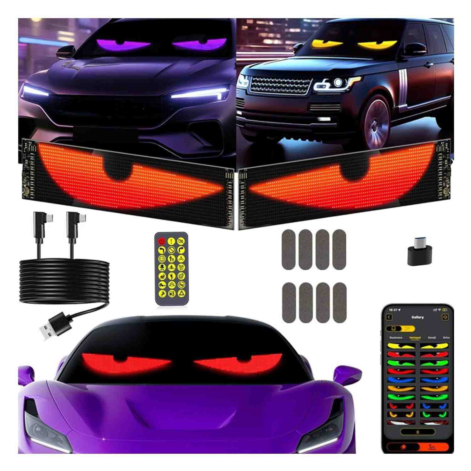 Luz Devil Eyes LED Programável para Carros: Personalize seu Veículo com Estilo!