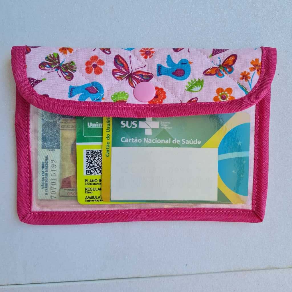 Carteira Porta Documentos e Mini Certidão Nascimento
